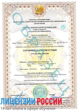 Образец сертификата соответствия Мариинск Сертификат OHSAS 18001